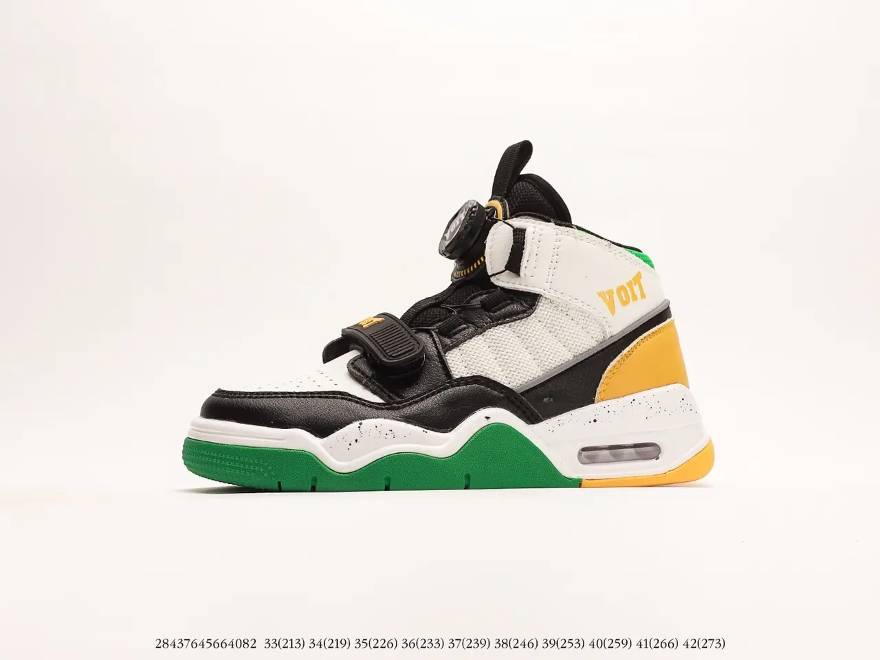 Red Black White Gray High-Top Strap-Closure Sneaker 11