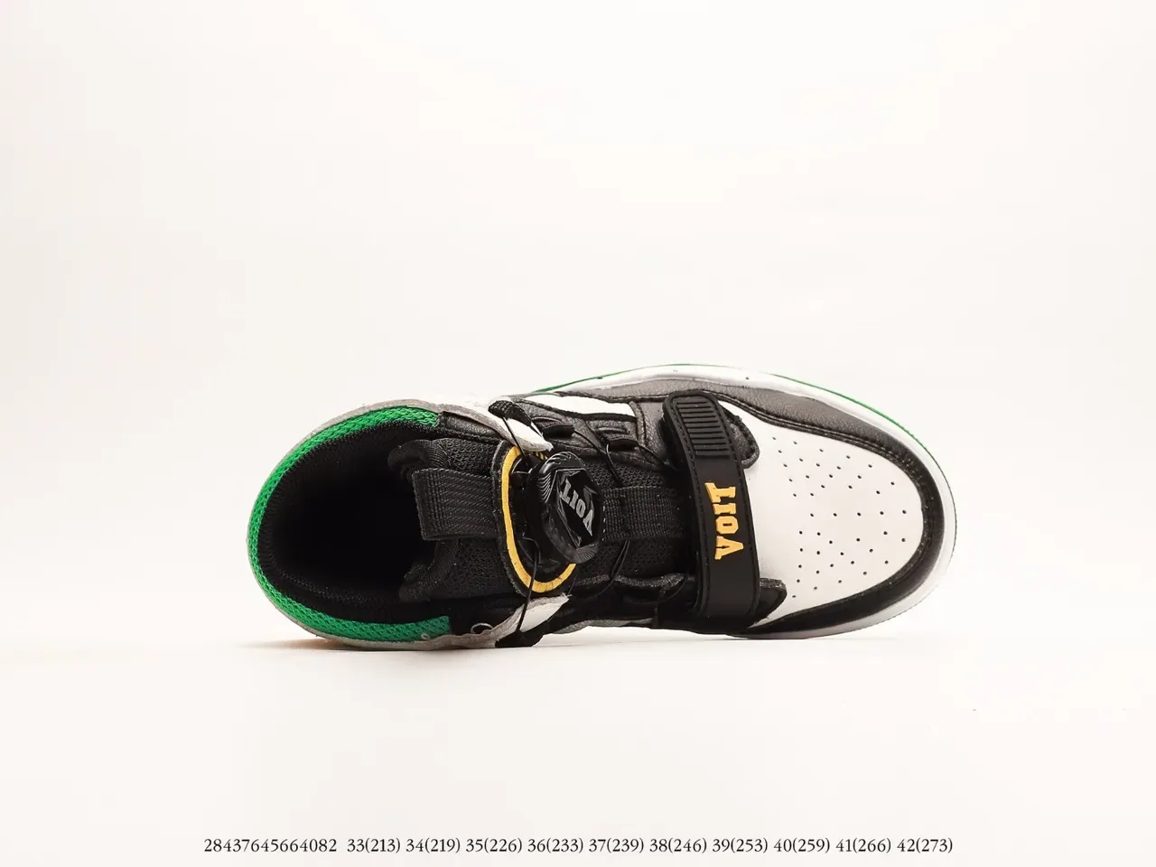 Red Black White Gray High-Top Strap-Closure Sneaker 16