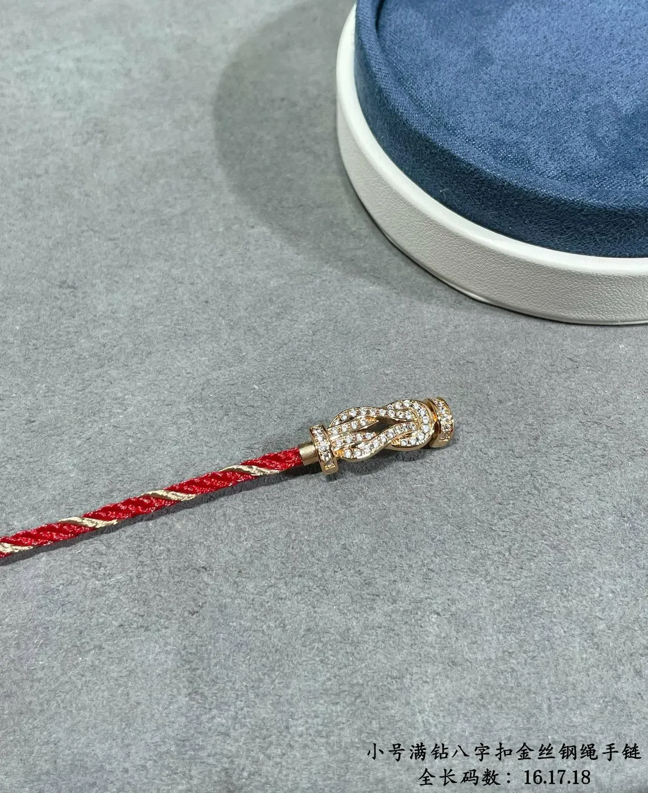 Red Braided Cord Crystal-Embellished Infinity Knot Bracelet 4