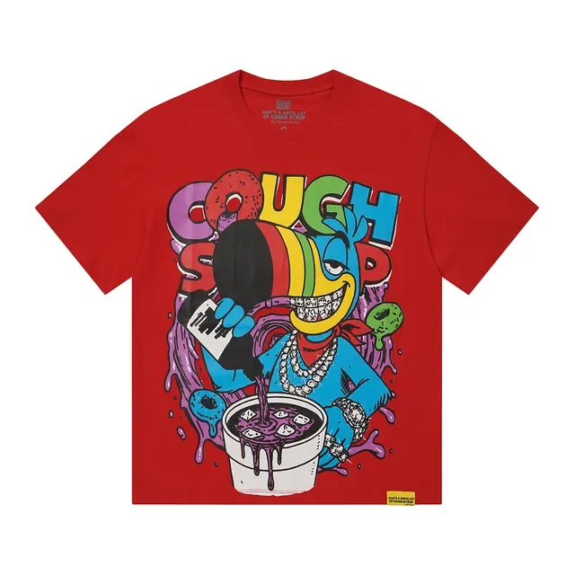 Red Graphic-Print Oversized T-Shirt 3