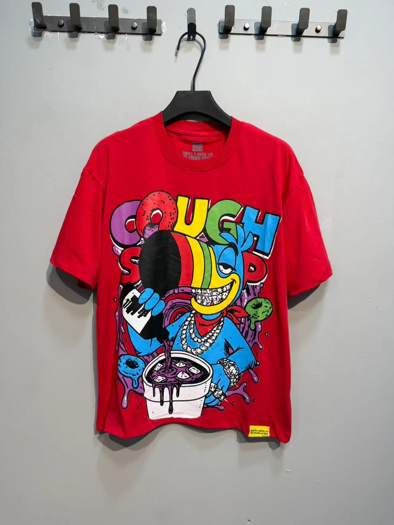 Red Graphic-Print Oversized T-Shirt 5
