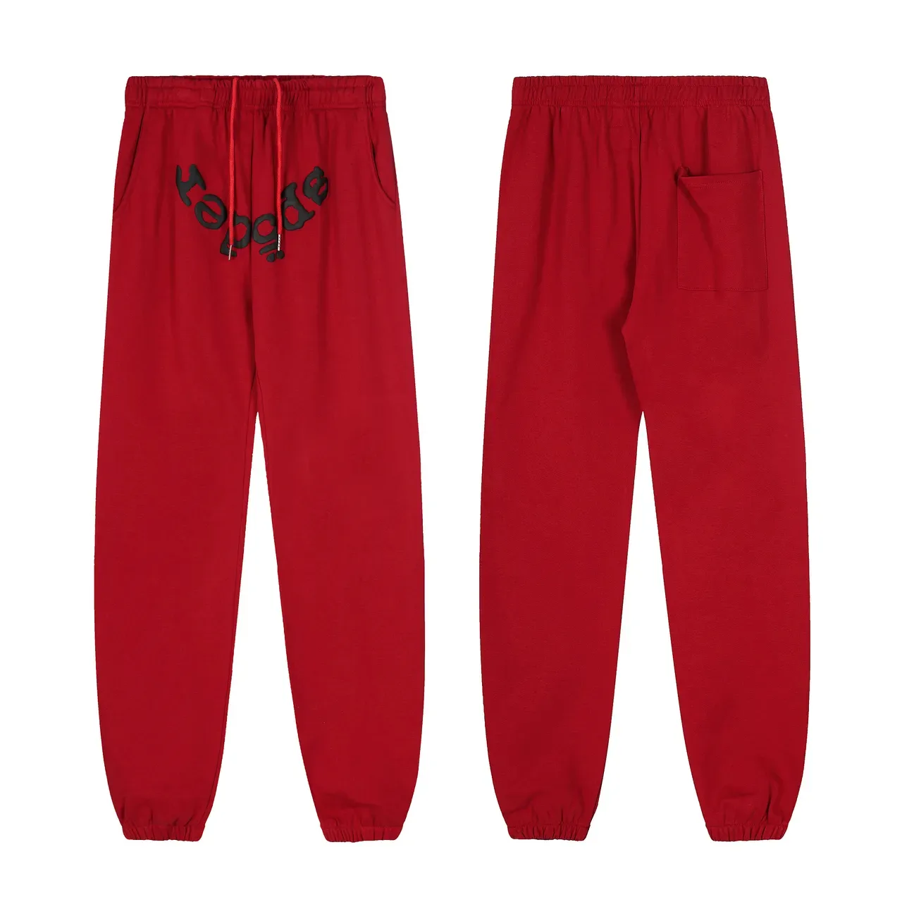 Red Spiderweb Graphic Oversized Hoodie and Jogger Tracksuit 3