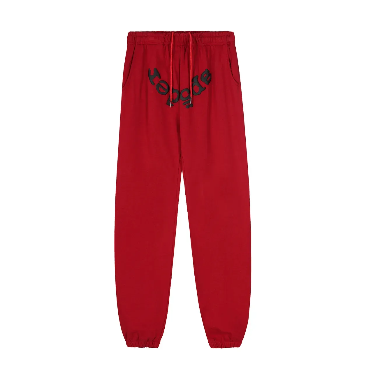 Red Spiderweb Graphic Oversized Hoodie and Jogger Tracksuit 6