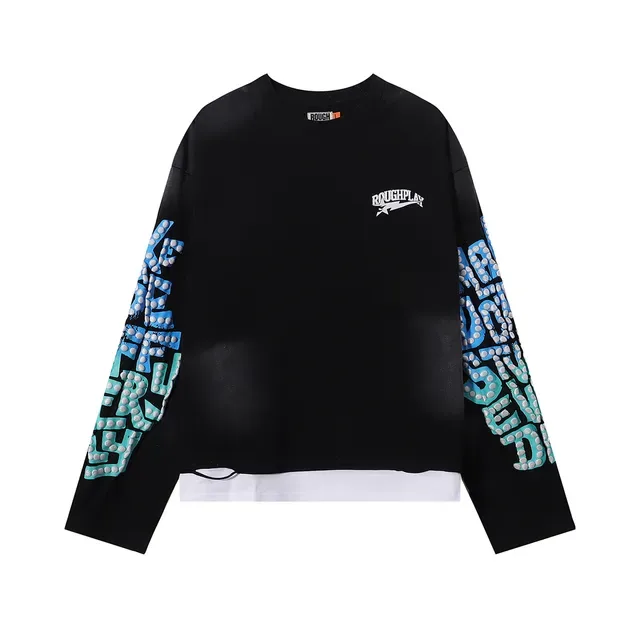 Rough Play Graphic Print Cropped Long-Sleeve T-Shirt 4