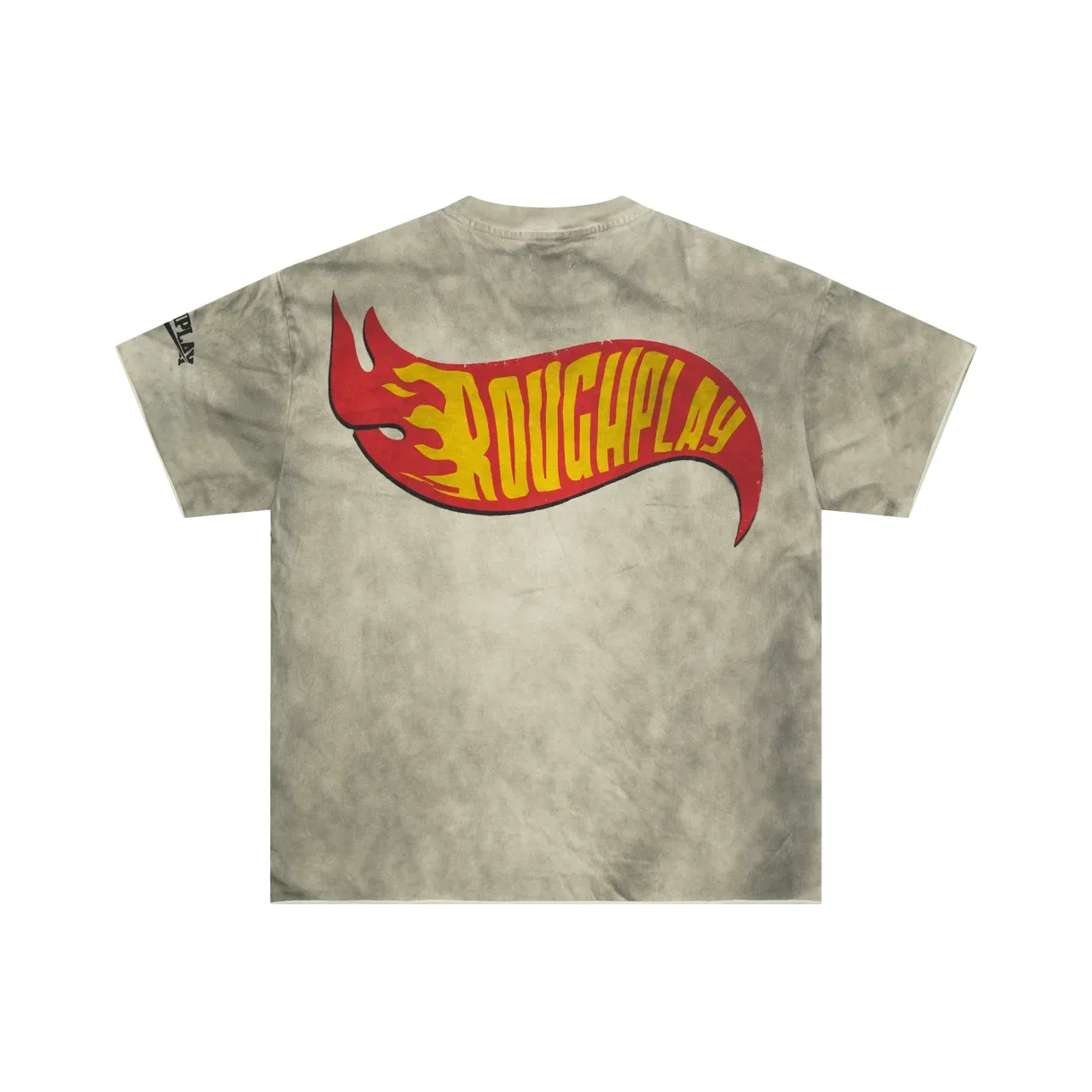 ROUGH Roughplay Madness Graphic Distressed Gray T-Shirt 4