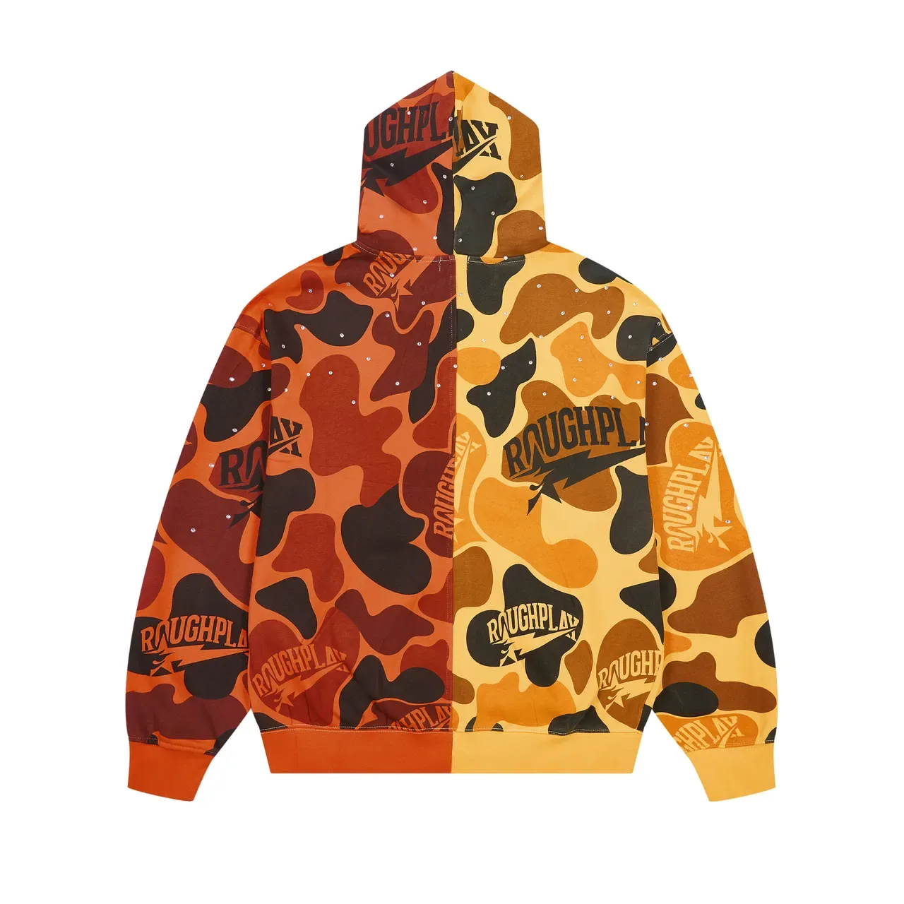 ROUGHPLAY Camouflage Rhinestone Embellished Zip-Up Hoodie 4