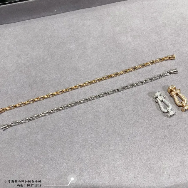 Silver and Gold Tone Pavé Lyre Clasp Link Bracelets 2