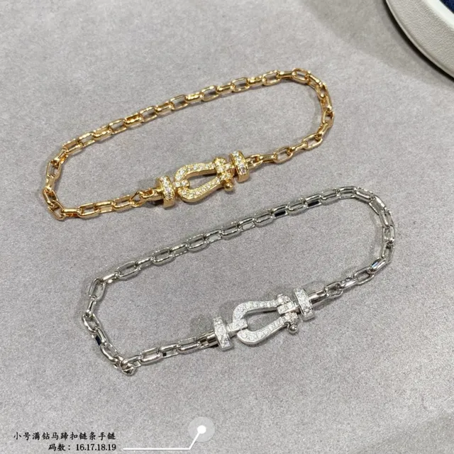 Silver and Gold Tone Pavé Lyre Clasp Link Bracelets 5