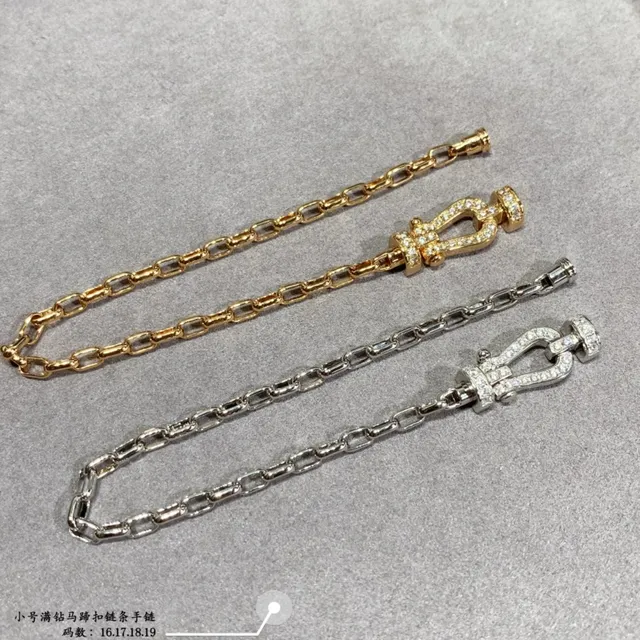 Silver and Gold Tone Pavé Lyre Clasp Link Bracelets 7