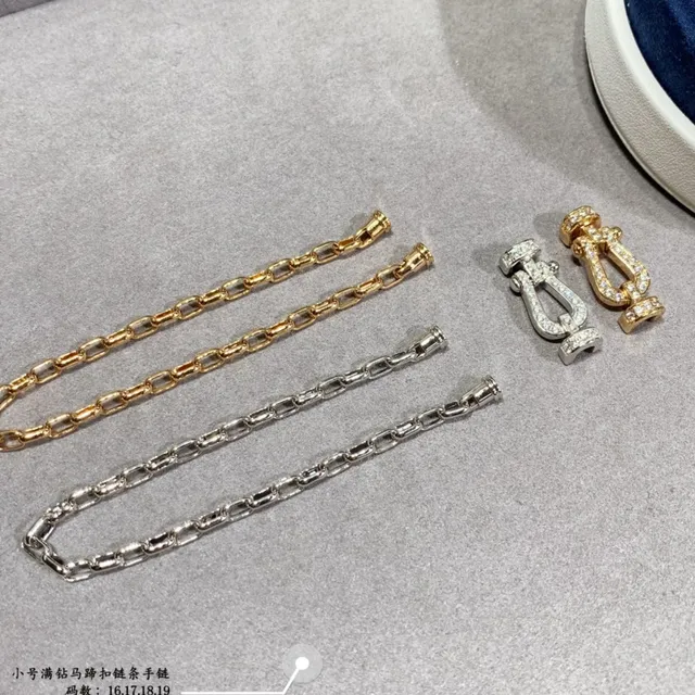 Silver and Gold Tone Pavé Lyre Clasp Link Bracelets 8