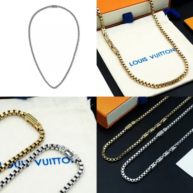 Silver Box Chain Metallic Necklace 11