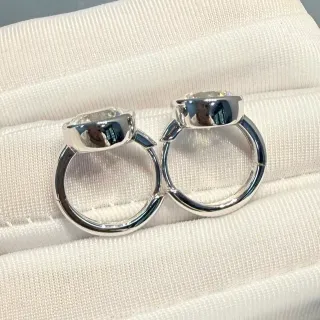 Silver Polished Open-Back Bezel Ring