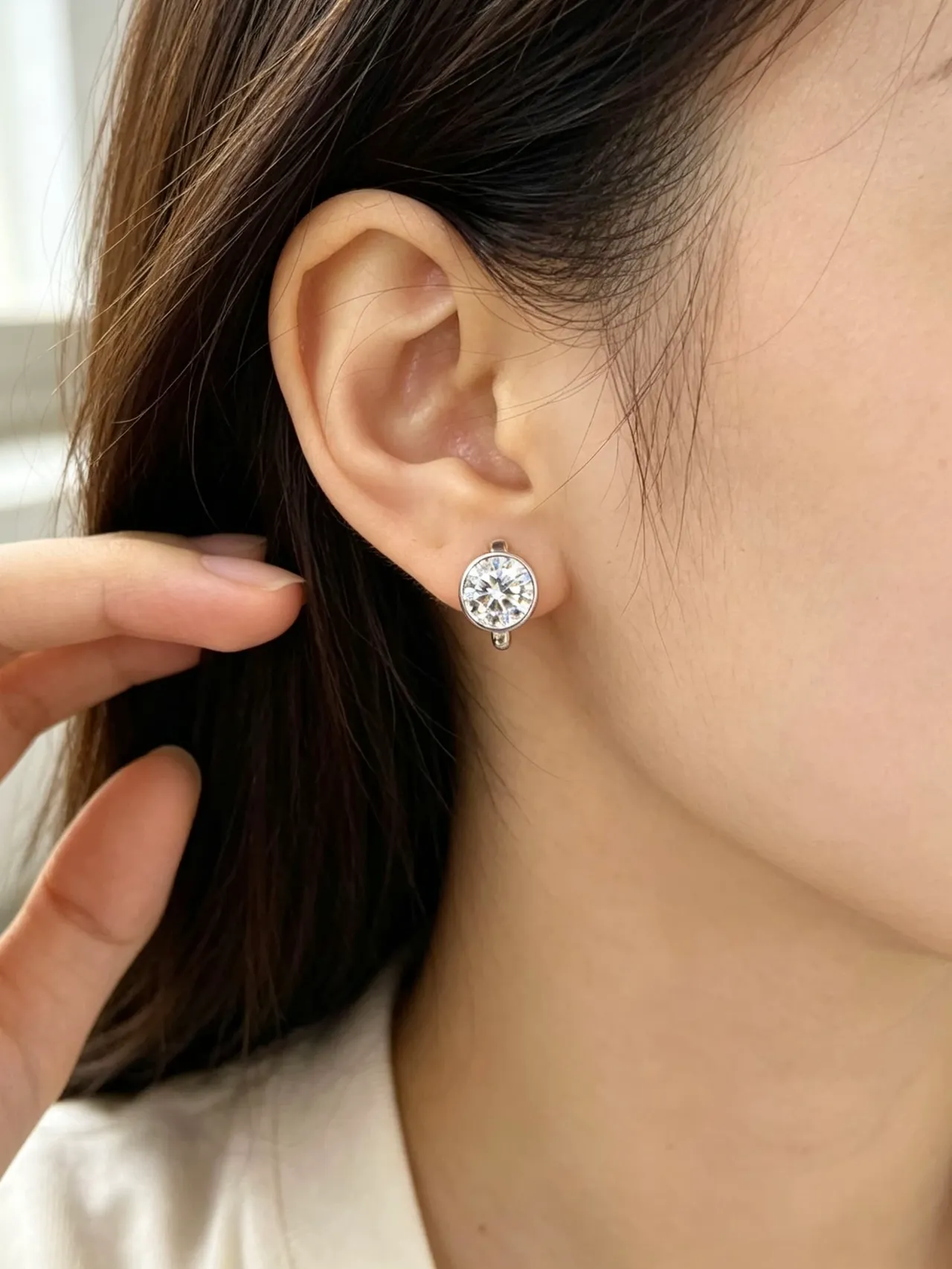 Silver Polished Open-Back Bezel Ring 2