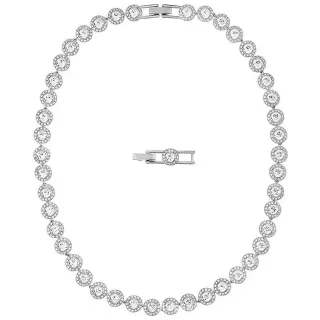 Collar Plata Pavé Halo Station