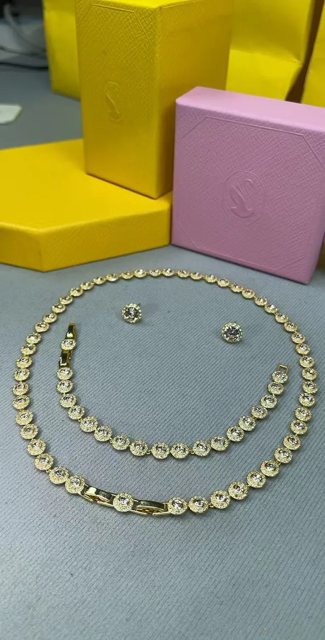 Silver-Tone Pavé Halo Station Necklace 5