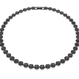 Silver-Tone Pavé Halo Station Necklace 8
