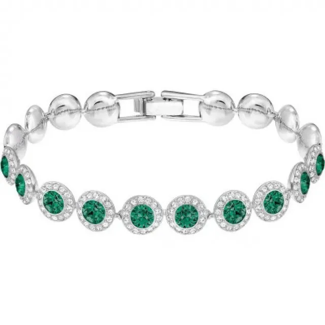 Silver-Tone Pavé Halo Station Necklace 10