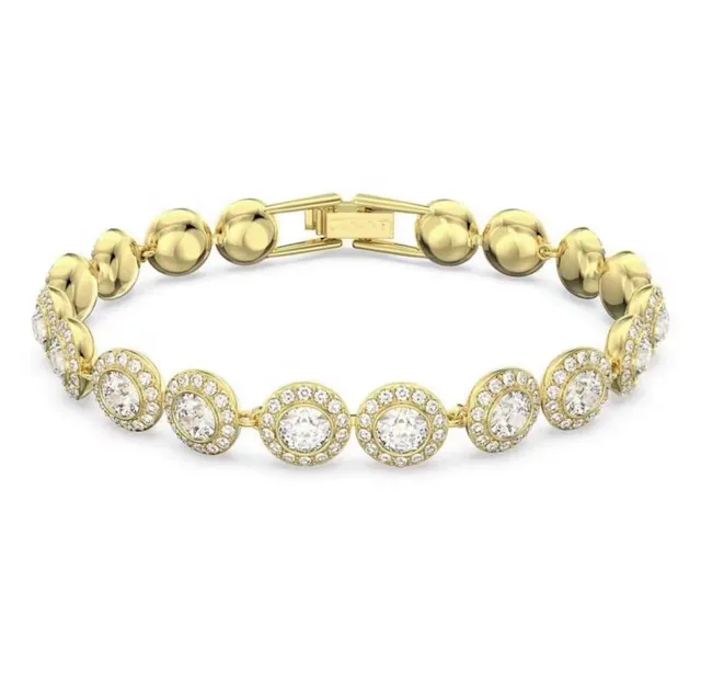 Silver-Tone Pavé Halo Station Necklace 13