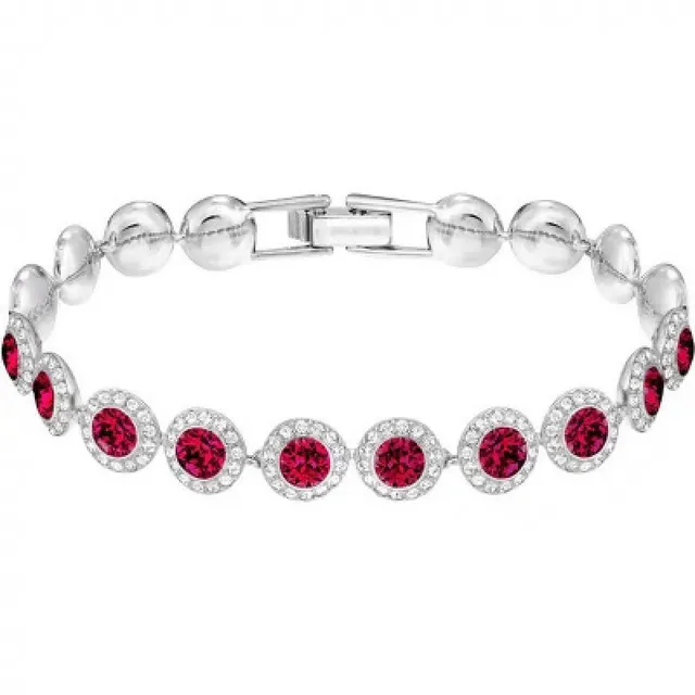 Silver-Tone Pavé Halo Station Necklace 17