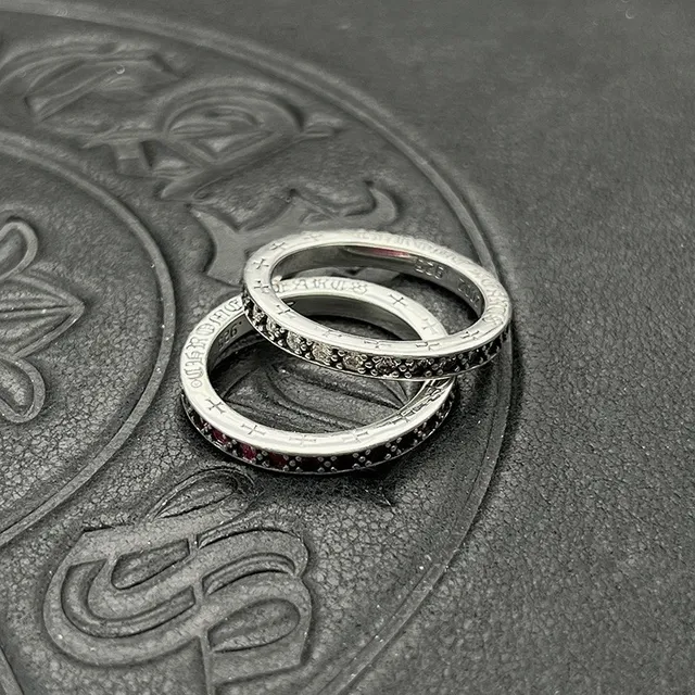 Silver-Tone Pavé-Set Stackable Gemstone Rings 7