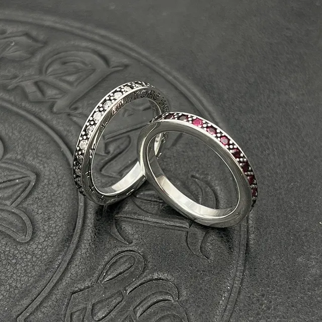 Silver-Tone Pavé-Set Stackable Gemstone Rings 8