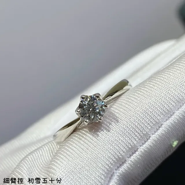 Solitaire Prong-Set Round Diamond Ring 6