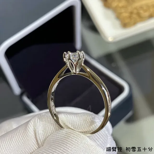 Solitaire Prong-Set Round Diamond Ring 7