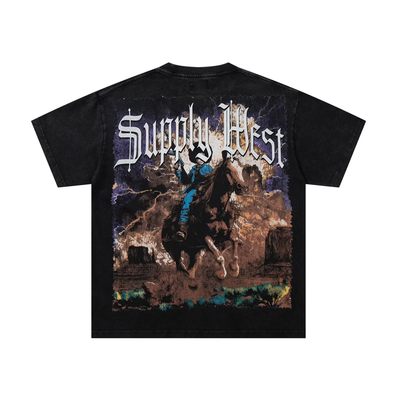 SUPPLY By Any Means Necessary Graphic Print Black T-Shirt 4