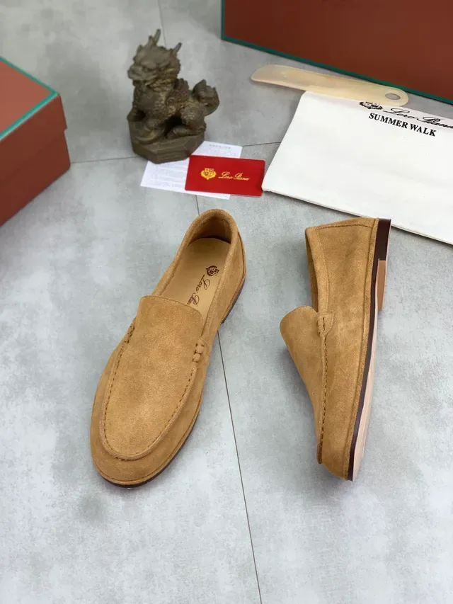 Tan Suede Moc-Toe Slip-On Loafers 5