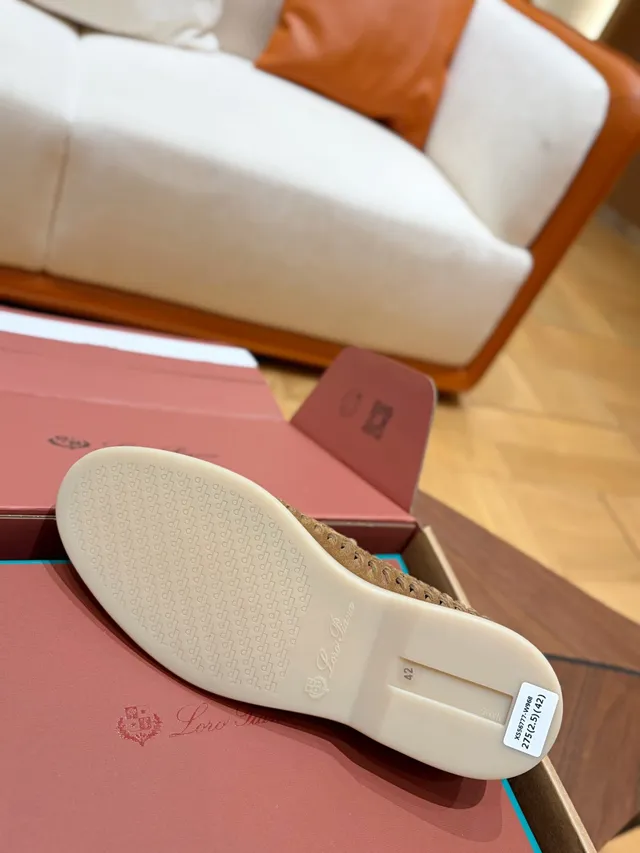 Tan Woven Perforated Suede Loafer 2