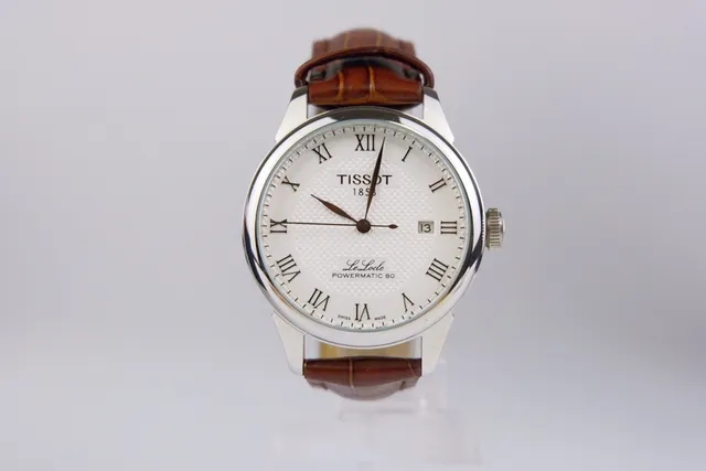 Tissot Le Locle Powermatic 80 Montre en cuir marron mécanique 2