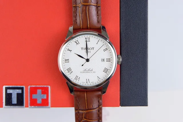 Tissot Le Locle Powermatic 80 Montre en cuir marron mécanique 6