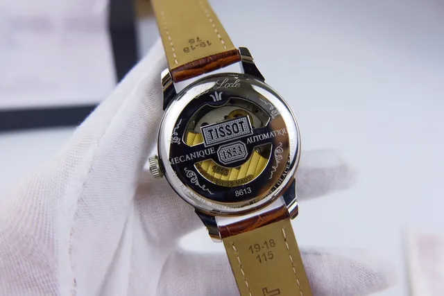 Tissot Le Locle Powermatic 80 Montre en cuir marron mécanique 8