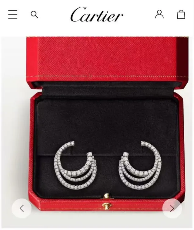 Triple-Layer Crescent Pavé Crystal Hoop Earrings 9