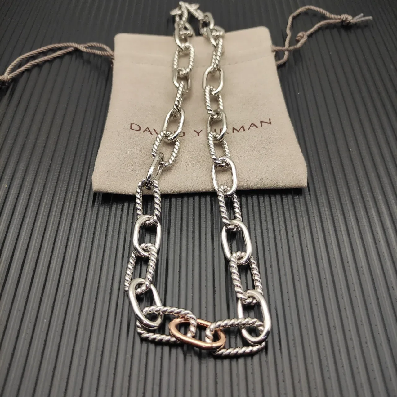 Two-Tone Mixed-Link Chain Necklace 3