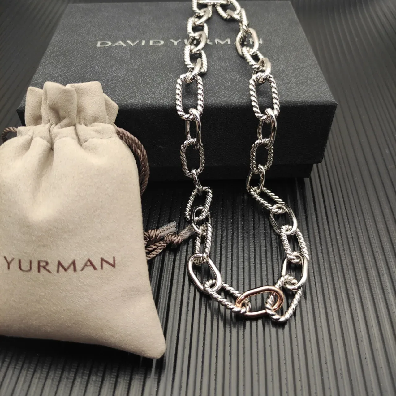 Two-Tone Mixed-Link Chain Necklace 4