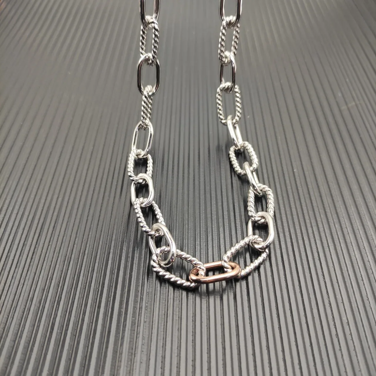 Two-Tone Mixed-Link Chain Necklace 5