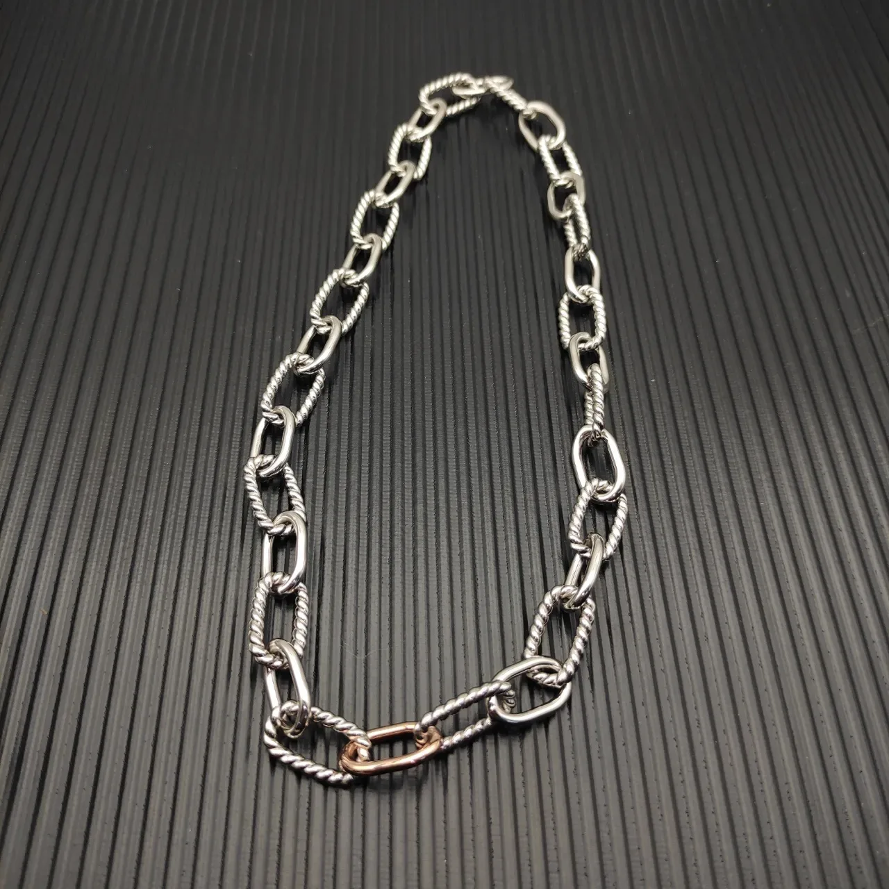 Two-Tone Mixed-Link Chain Necklace 6