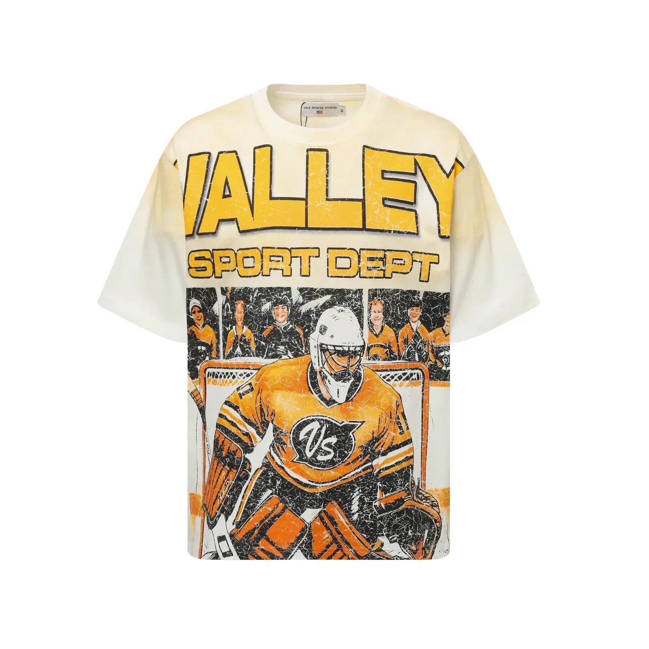 Valley Sport Dept डिस्ट्रेस्ड हॉकी गोलकीपर ग्राफिक टी-शर्ट 3