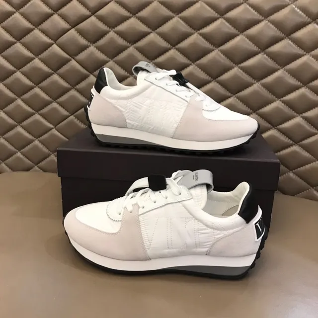 White and Beige Retro Runner Style Lifestyle Sneaker 7