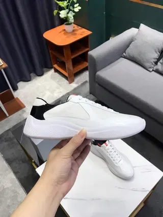 White and Black Contrast Panel Lifestyle Sneakers 3