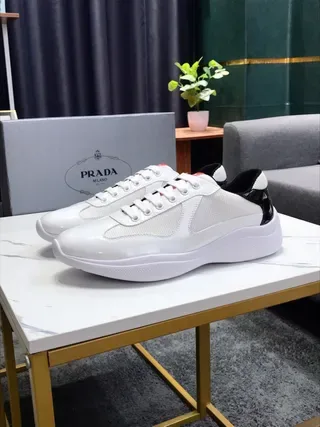 White and Black Contrast Panel Lifestyle Sneakers 4