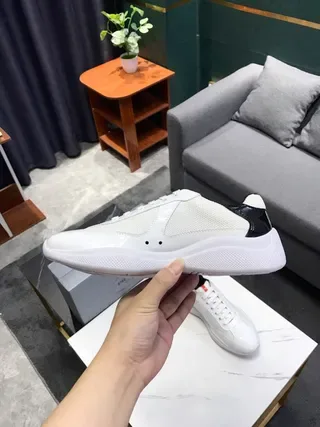 White and Black Contrast Panel Lifestyle Sneakers 5