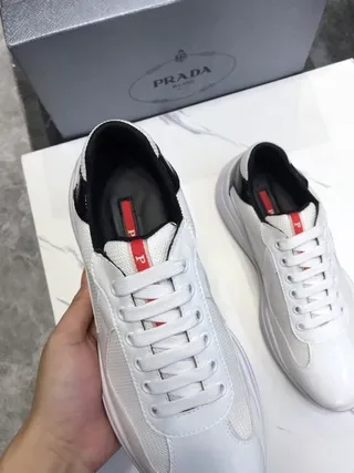 White and Black Contrast Panel Lifestyle Sneakers 7