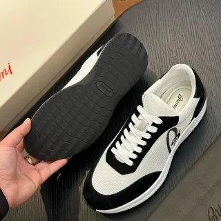 Sneakers lifestyle de malla y ante blanco y negro