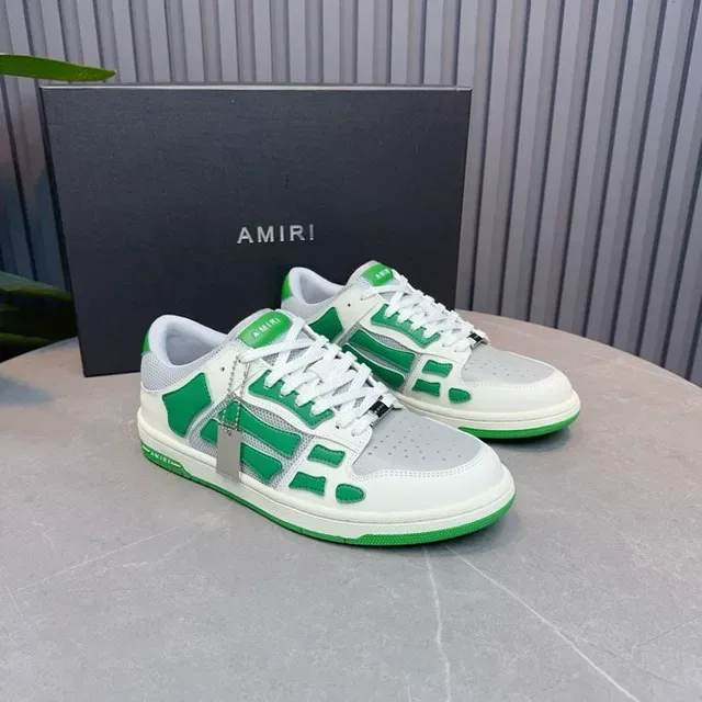 White and Green Cage-Overlay Lifestyle Sneakers 5