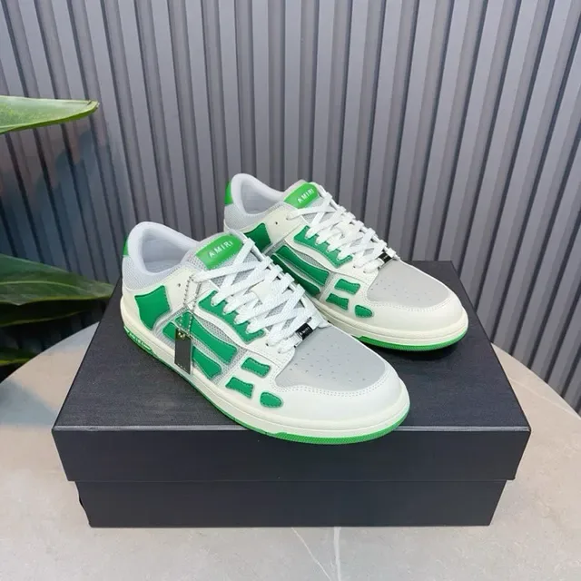 White and Green Cage-Overlay Lifestyle Sneakers 9