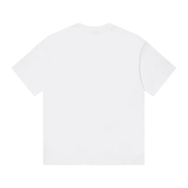White Black Graphic-Print Oversized Fit T-Shirt 4
