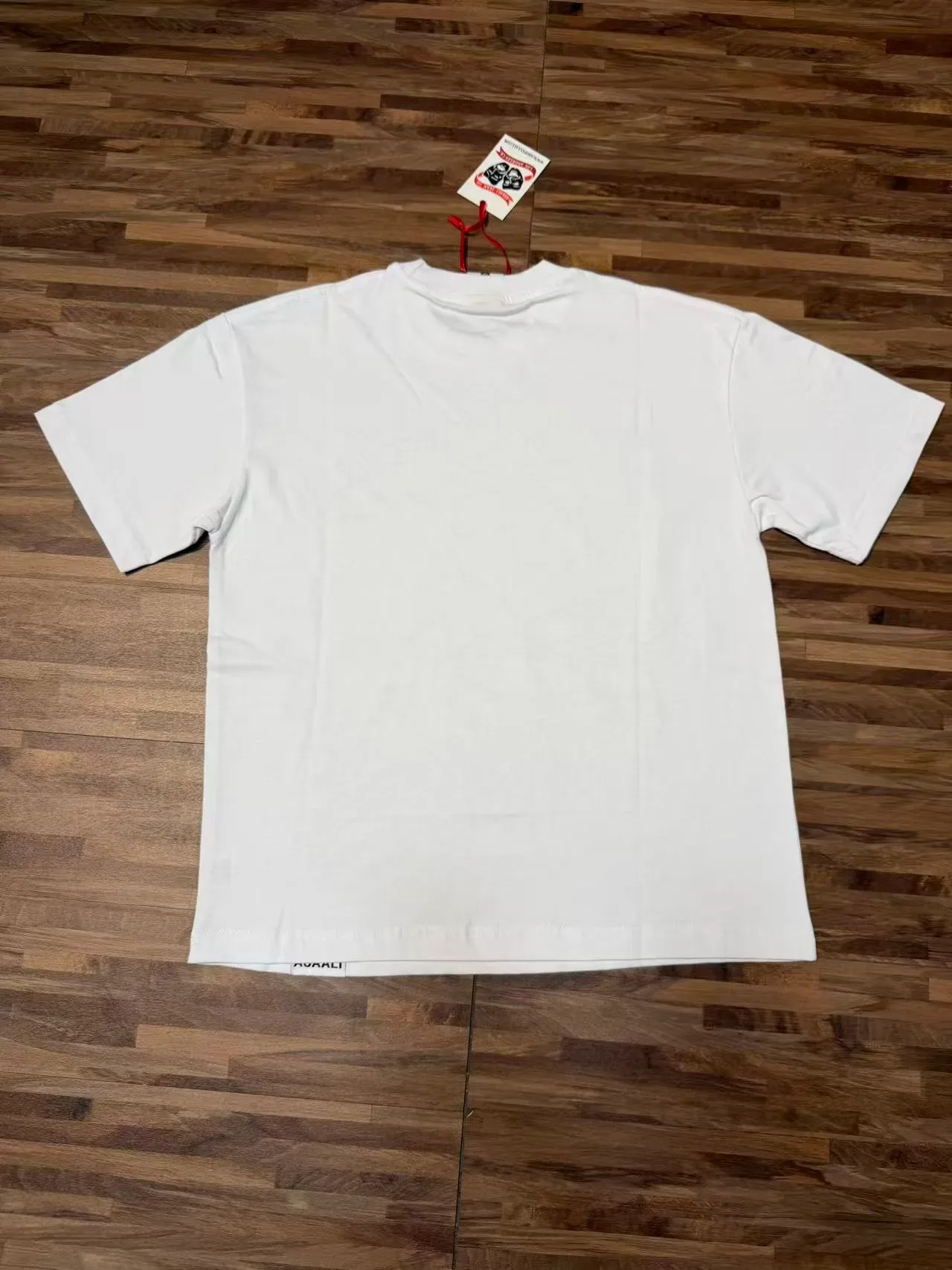 White Black Graphic-Print Oversized Fit T-Shirt 6