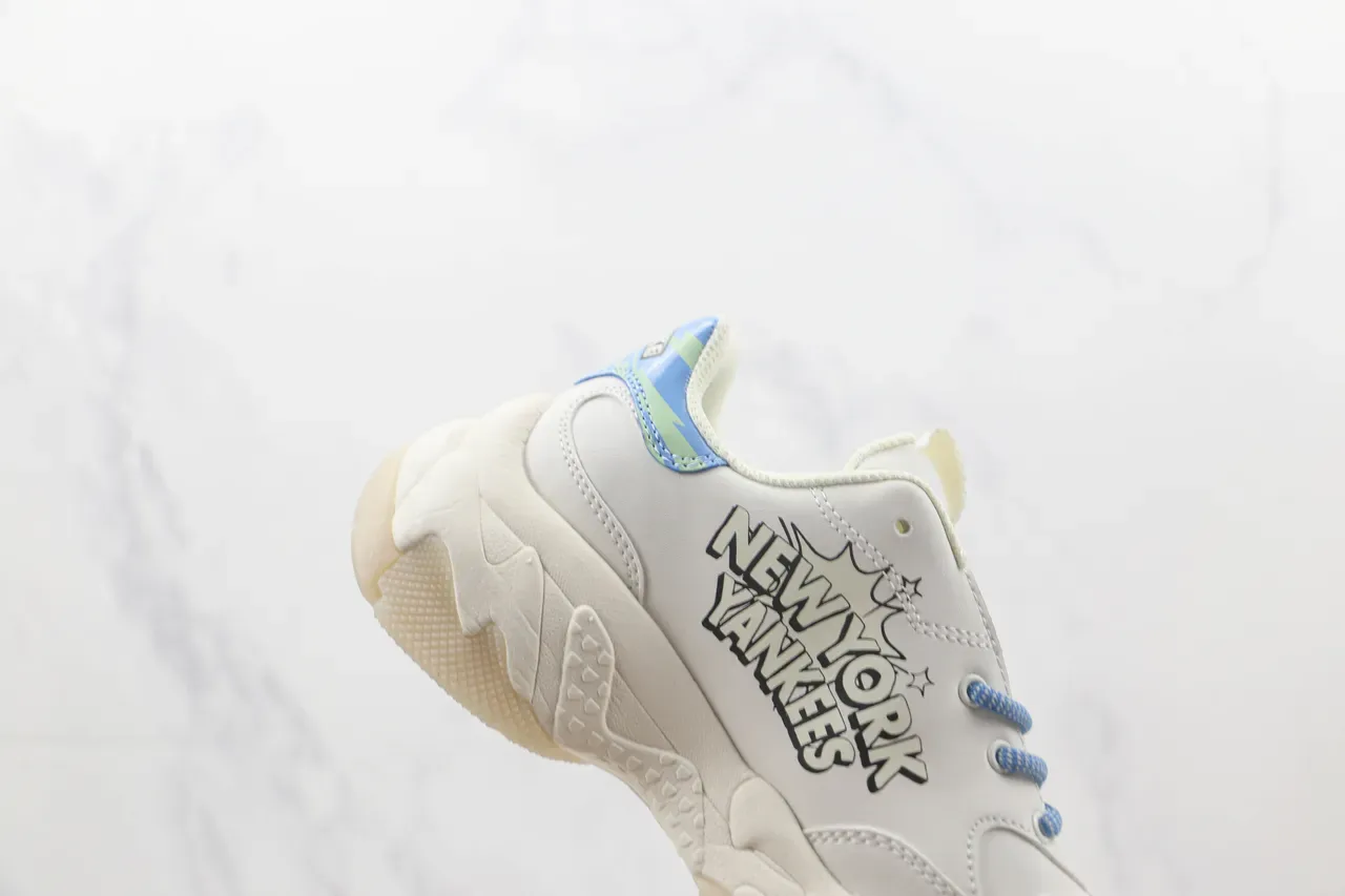 White Multicolor Chunky Sole Oversized Graphic Logo Sneakers 5